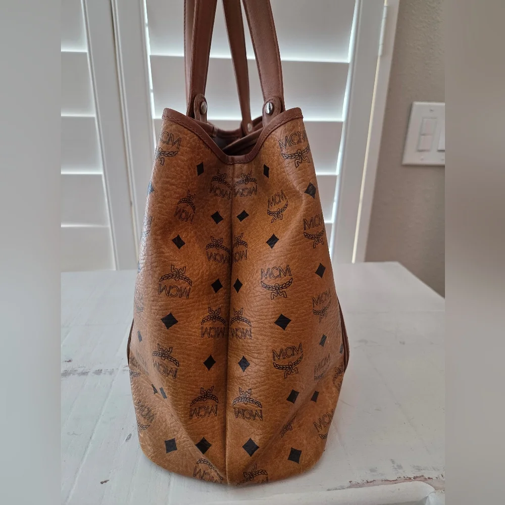 MCM Brown Monogram Tote Bag - Picture 5 of 14